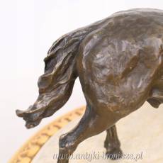 KOŃ - FIGURA Z BRĄZU konik stojacy h29 cm