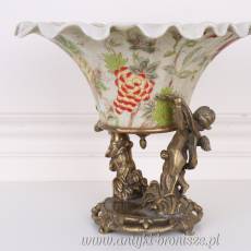 OZDOBNA PATERA porcelana z brązem!