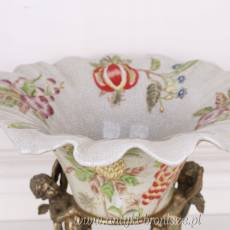 OZDOBNA PATERA porcelana z brązem!