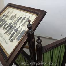 Drewniany składany parawan kominkowy Anglia lata 20/30te wys.71/85cm