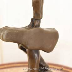 Nowoczesny Figura z Brązu - Znikający Podróżnik z Futerałem - Rzeźba Brąz