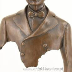 Nowoczesny Figura z Brązu - Znikający Podróżnik z Futerałem - Rzeźba Brąz