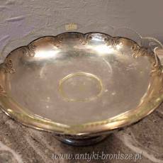 Patera plater na nozce z ladnym krysztalowym wkladem - poz. 3817