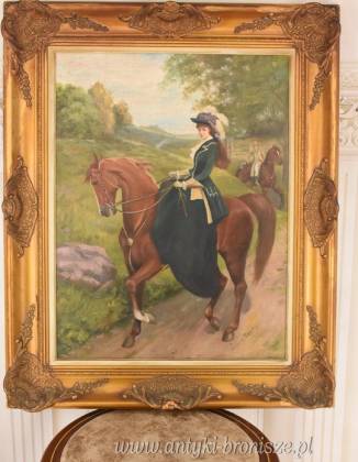 Juliusz Kossak - Kobieta Jadąca Na...