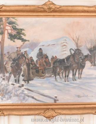 Wojciech Kossak - Przejazd Żołnierzy...