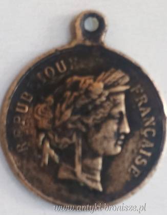 Francuski medal pamiątkowy, zawieszka...