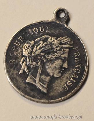 Francuski medal pamiątkowy, zawieszka...