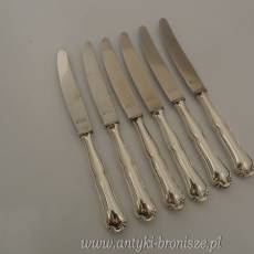 Nożyki owocowe 6szt, Bruckmann, srebro pr. 800