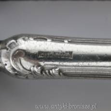 Noże 12 szt, widelce 11 szt - przystawkowe, 5 łyżeczek do herbaty, Norblin rokoko, monogram