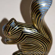 Wiewiórka Cloisonné (emaliowanie komórkowe) unikalna figurka do kolekcji