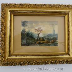 Akwarelka miniaturka 1896r (20x15cm)