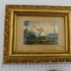 Akwarelka miniaturka 1896r (20x15cm)