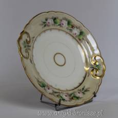 Talerz porcelanowy Śląsk Wałbrzych Carl Krister Porzellanfabrik 1840-1895r. średnica 26 cm