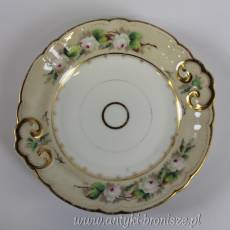 Talerz porcelanowy Śląsk Wałbrzych Carl Krister Porzellanfabrik 1840-1895r. średnica 26 cm