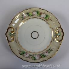 Talerz porcelanowy Śląsk Wałbrzych Carl Krister Porzellanfabrik 1840-1895r. średnica 26 cm