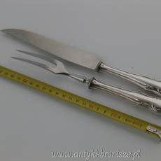 Noż i widelec do mięs serwingowy posrebrzany Niemcy