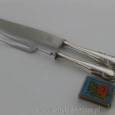 Noż i widelec do mięs serwingowy posrebrzany Niemcy