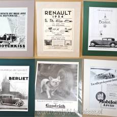 Reklamy art deco z lat 30tych passe-partout. 33/44cm