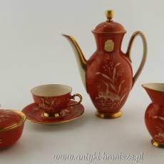 Zestaw porcelany do mokki dla jednej osoby (zestaw dla singla) Niemcy Bawaria Waldershof