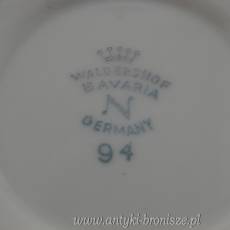 Zestaw porcelany do mokki dla jednej osoby (zestaw dla singla) Niemcy Bawaria Waldershof