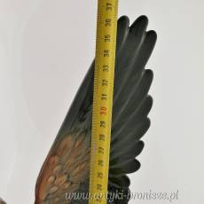 Figura orła ceramika Niemcy Hartwig&Co Porzellanfabrik Katzhütte 1933-1958, wys 36cm