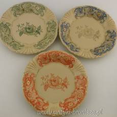 Talerz ozdobny porcelanowy zielony (patera) Niemcy Bawaria Schwarzenhammer Porzellanfabrik Schumann & Schreider ok 1952r.