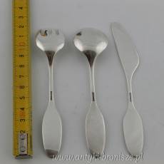 Pierwsze sztućce dla dziecka do samodzielnego jedzenia długość 12 cm, posrebrzane, WMF