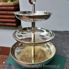 Imponujaca, duza patera 3-poziomowa do prezentacji ciast, owocow - plater, H: 46cm - poz.6660