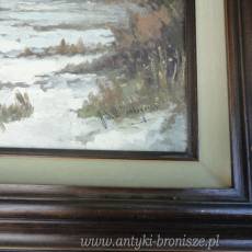 WYPRZEDAZ !!! - Obraz ONP -"Zimowy pejzaz" - podpisany - poz. 5764