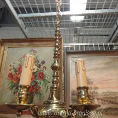 Lampa 5-ramienna z brazu pozlacanego, w stylu Renesans - poz. 3518