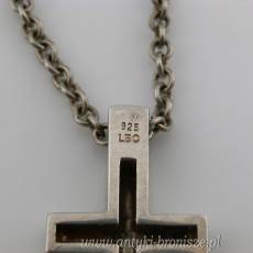 Krzyż z łańcuszkiem srebro 925