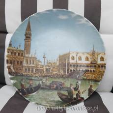 Talerz z reprodukcja Canaletto z Wenecji:"The Bucinatoro returning to the molo"  - poz.6634