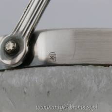 Naczynie na lód posrebrzane, cooler, szkło mrożone Niemcy WMF (Wurttembergische Metallwarenfabrik) lata 30.- 60. XXw