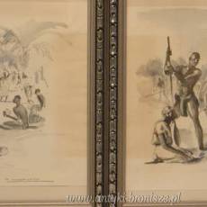 Litografia (para) : Daxheler "Motyw Afrykanski" - podpisana, rozm. 20 x 30 cm  - 2 szt.- poz. 3065