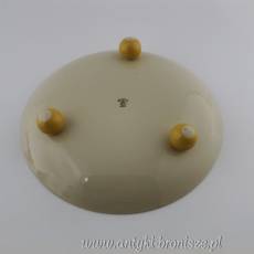 Patera porcelanowa na trzech kulach Krister Porzellanmanufaktur AG. Waldenburg (Wałbrzych) chryzantemy złociste 1930-1945
