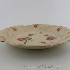 Patera porcelanowa (talerz ozdobny) ręczne wykonanie Niemcy Roschützer Porzellanfabrik Unger & Schilde 1881-1953.