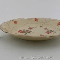 Patera porcelanowa (talerz ozdobny) ręczne wykonanie Niemcy Roschützer Porzellanfabrik Unger & Schilde 1881-1953.