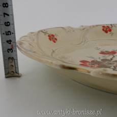 Patera porcelanowa (talerz ozdobny) ręczne wykonanie Niemcy Roschützer Porzellanfabrik Unger & Schilde 1881-1953.