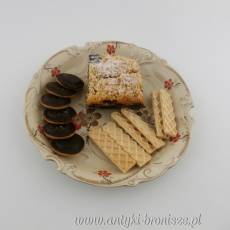Patera porcelanowa (talerz ozdobny) ręczne wykonanie Niemcy Roschützer Porzellanfabrik Unger & Schilde 1881-1953.