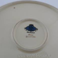 Patera porcelanowa (talerz ozdobny) ręczne wykonanie Niemcy Roschützer Porzellanfabrik Unger & Schilde 1881-1953.