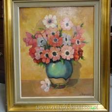 OND-Szkola belgijska "Kwiaty", podpisany J.Vermoesen - rozm.69,5 x 59,5 - poz. 3753