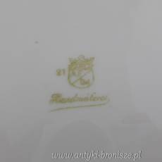 Talerz ozdobny porcelanowy ręcznie malowany (patera) Niemcy Turyngia Kahla 1931-1945r.