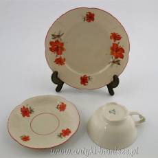 Filiżanka porcelanowa (trio) Niemcy Bawaria Porzellanfabrik Mitterteich A.G. 1931-1945r.