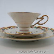 Filiżanka porcelanowa Art-Deco (trio) Niemcy Turyngia Blankenhainer Porzellanfabrik C.&E. Carstens 1924-1945r.