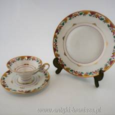 Filiżanka porcelanowa Art-Deco (trio) Niemcy Turyngia Blankenhainer Porzellanfabrik C.&E. Carstens 1924-1945r.