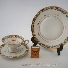 Filiżanka porcelanowa Art-Deco (trio) Niemcy Turyngia Blankenhainer Porzellanfabrik C.&E. Carstens 1924-1945r.