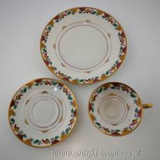 Filiżanka porcelanowa Art-Deco (trio) Niemcy Turyngia Blankenhainer Porzellanfabrik C.&E. Carstens 1924-1945r.