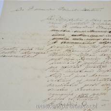 Stary dokument po łacinie na papierze czerpanym 1837r Podgórze