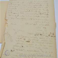 Stary dokument w języku polskim z 1848r Bołszowce  Kresy wschodnie
