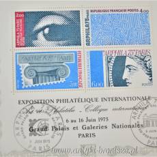 Bloczek 4 znaczków w albumie  "Arphila '75"-  nagrody Międzynarodowej Wystawy Znaczków z 1975r